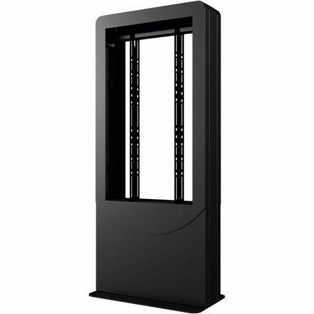 Peerless KIPC2565B-EUK 65-inch portrait back-to-back digital signage kiosk in gloss black