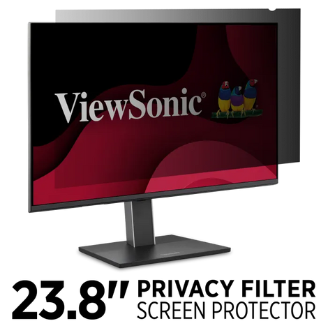 ViewSonic 23.8 Inch Privacy Filter Screen Protector for Widescreen 16:9 Monitors with Anti-Glare and Anti-Scratch - VSPF2380