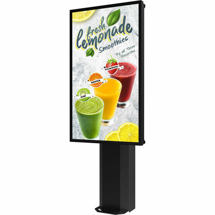 Peerless KOF555-1-LGE-EUK 55-inch outdoor digital menu board in black for drive-thru
