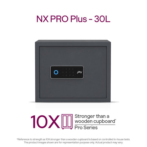 Godrej NX Pro Plus Digi+ Bio 30L Home Locker | NX Pro Plus - 30L | Biometric Digital Safe