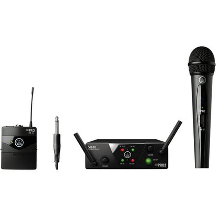 AKG WMS40 Mini Wireless Handheld & Bodypack Dual Wireless Microphone System