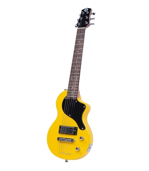 Carry-On BA226022 Gloss Finish Mini Electric Guitar - Neon Yellow