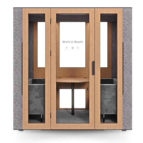 WorkBooth Four Smart Management, Soundproof Design, Eco-Friendly Workspace Pod
