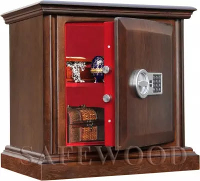 Safewood 57EL Flock Chrome Safe with Wood Finish, SKU 57EL – Vallberg