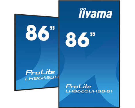 86" Vivid-Bright Display with 4K resolution and 800cd/m² panels for illuminating communication – ProLite LH8665UHSB-B1