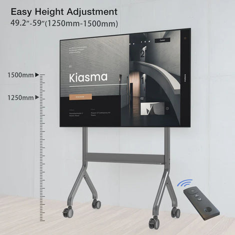 EQ TEX 75-90 Stand for Interactive Displays | Fits 75" - 90" | Remote Controller | Easy Height Adjustments