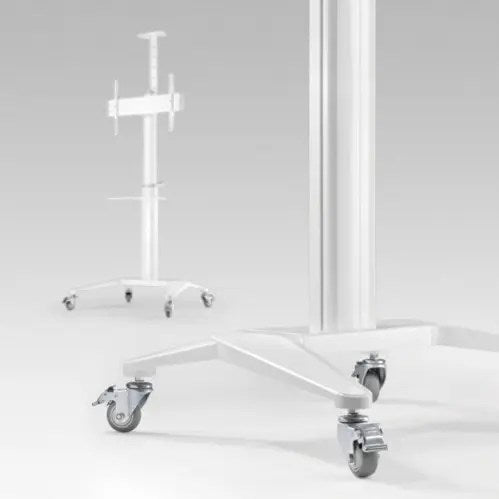 VSYS Ultra-Modern Aluminum TV Cart (Landscape/Portrait Orientation)