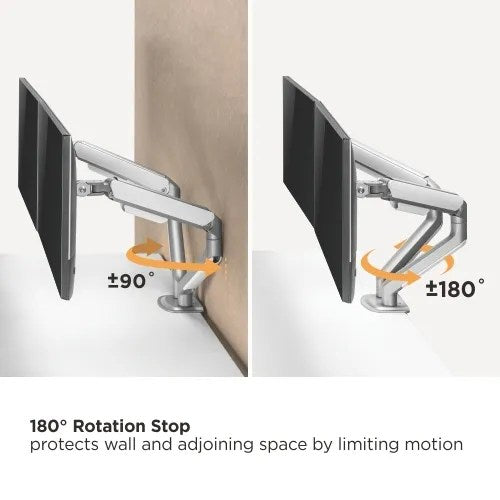 VSYS Dual Monitor Economical Spring-Assisted Monitor Arm