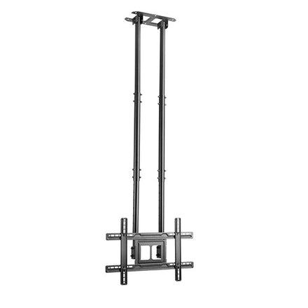 VSYS VCM-CE1046D-02 Double-Pole Ceiling TV Mount for 37"–80" Displays, 70 kg