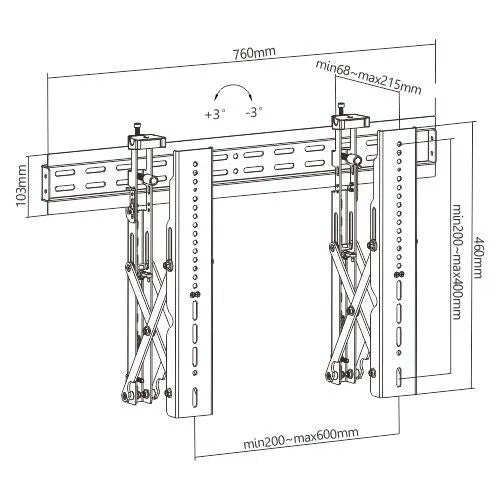 VSYS Pop-Out Video Wall Mount