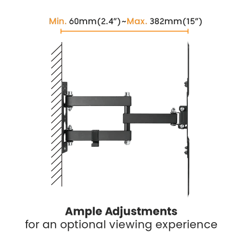 VSYS Economical Full-Motion TV Wall Mount