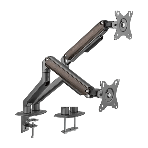 VSYS VMAE-C024 Spring-Assisted Dual Monitor Arm for 17"–32" Monitors, 9 kg per Screen