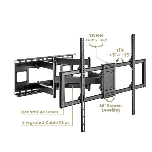 VSYS HEAVY-DUTY FULL-MOTION TV WALL MOUNT