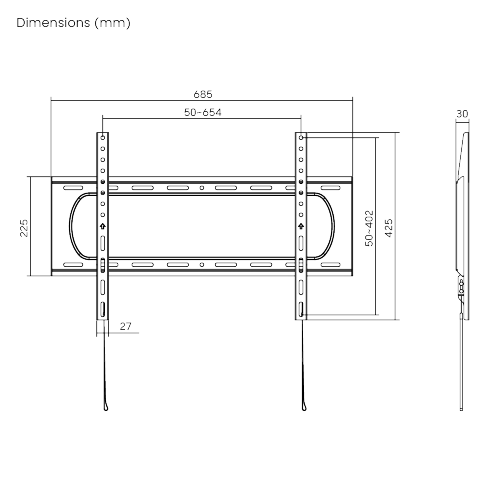 VSYS Affordable Heavy-Duty TV Wall Mount
