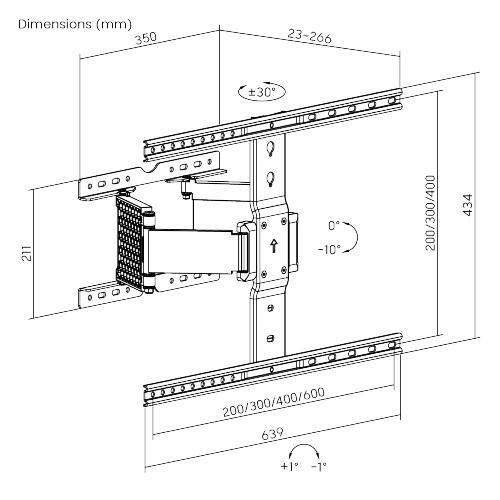 VSYS Ultra Slim Articulating TV Wall Mounts