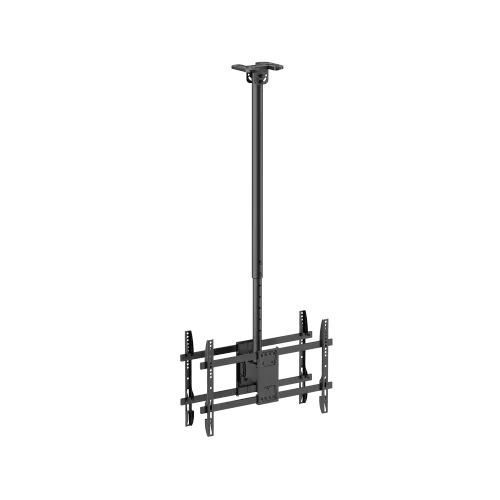 VSYS VCM-CE1546BL Back-to-Back Dual-Screen Ceiling Mount for 43"–86" Displays, 50 kg per Screen