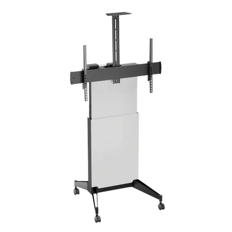VSYS Modern Motorized Height Adjustable TV Cart