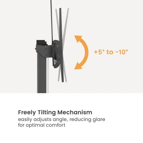 VSYS Modern Motorized Height Adjustable TV Cart