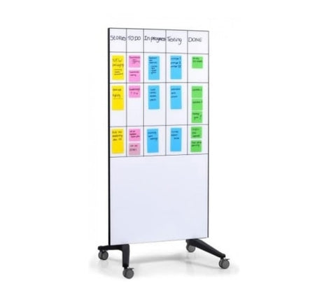 Legamaster 7-105100 90 x 175 cm Mobile Glassboard- White