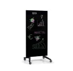 Legamaster 7-105200 90 x 175 cm Mobile Glassboard- Black