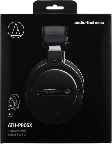 Audio-Technica ATH-PRO5XBK Dynamic DJ Monitor Headphones