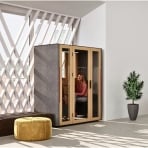 WorkBooth Two Smart Management, Soundproof Design, Eco-Friendly Materials, Transformer Table, Private Workspace Pod