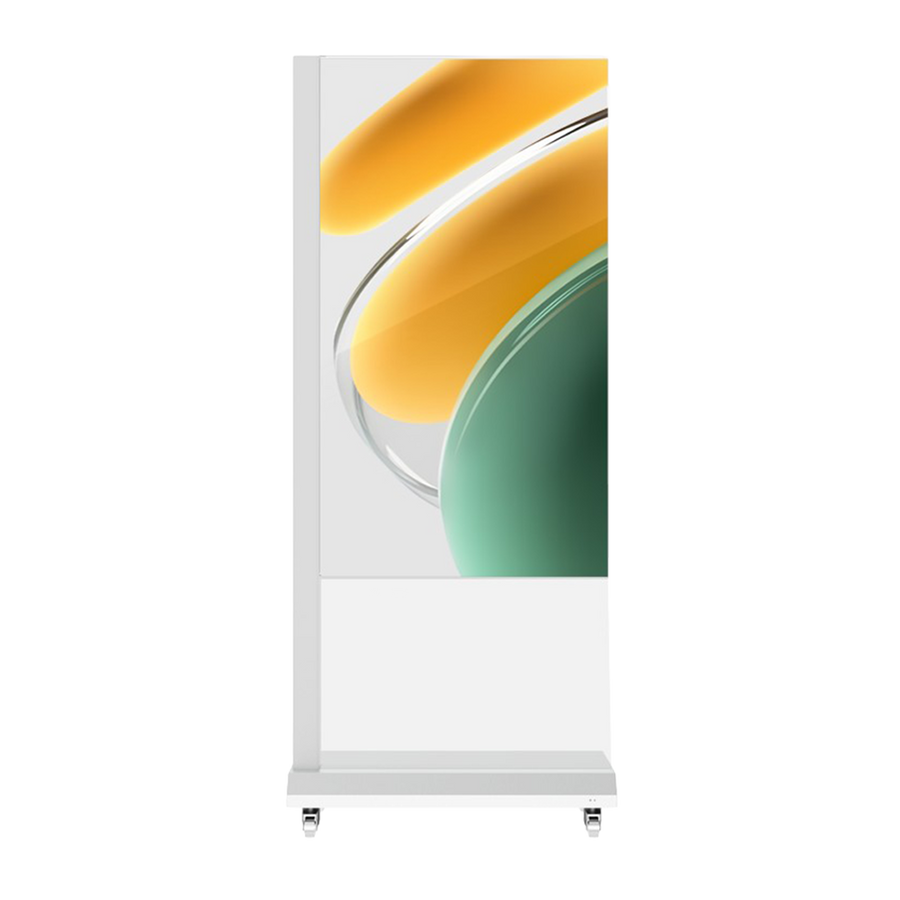 Specktron 55-inch transparent OLED portrait kiosk, 9:16 OLED digital signage