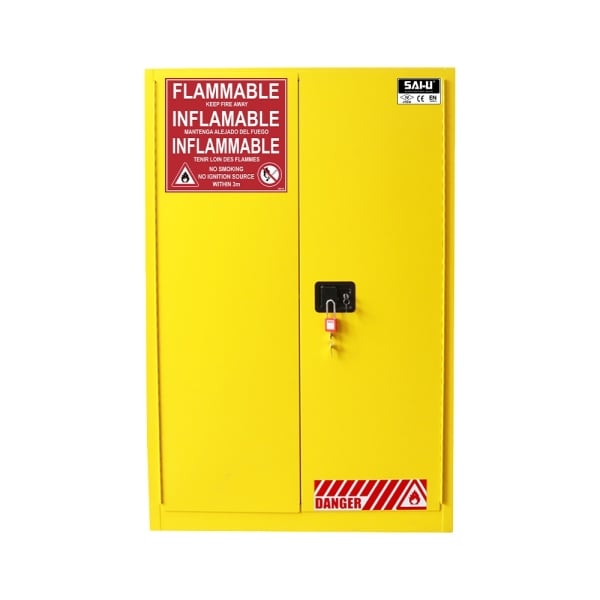 SAI-U SC0090Y 90-Gallon Double Door Flammable Safety Cabinet