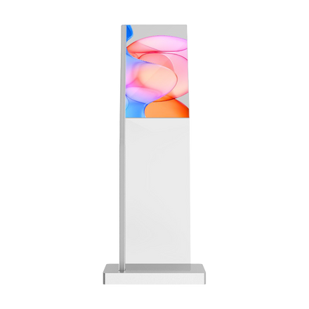 Specktron 30-inch transparent OLED portrait kiosk, 9:16 OLED digital signage