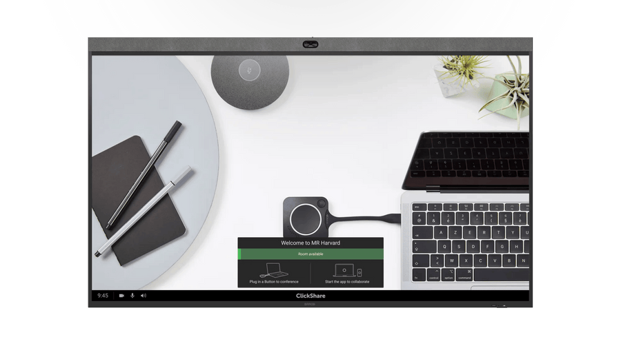 Barco ClickShare X-Display 86 all-in-one meeting room display with camera and microphone array