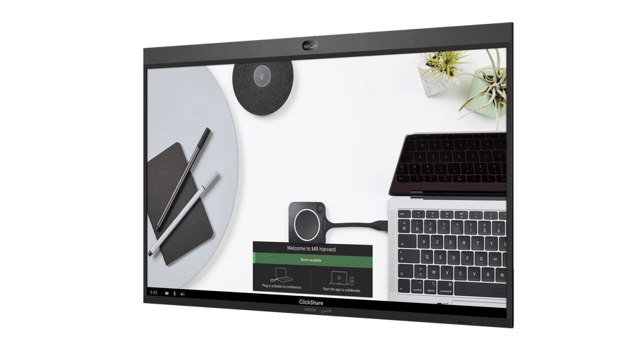 Barco ClickShare X-Display 65 all-in-one meeting room display with camera and microphone array