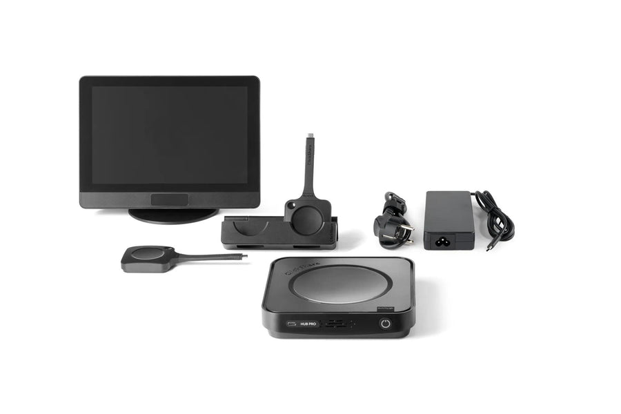 Barco ClickShare Hub Pro and Control Panel Kit dual-display wireless conferencing system