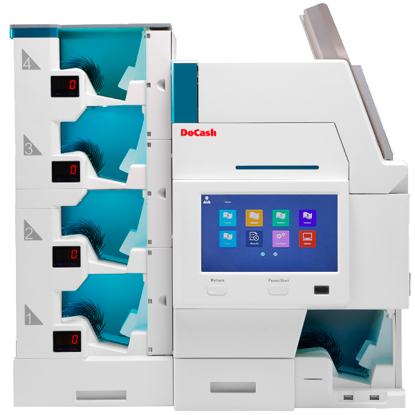 DoCash Max Multi-Pocket Banknote Sorter, SKU DoCash MaX – Professional Currency Counter & Sorter