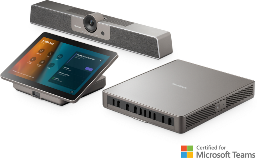 ViewSonic TeamJoin TRS10-UB Microsoft Teams Rooms kit with 4K video bar and touch console