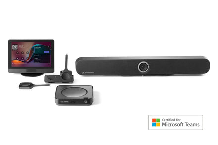 Barco ClickShare Hub Pro with Sennheiser TeamConnect Bar M Microsoft Teams Rooms kit