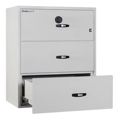 Chubbsafes Lateral Fire File 3-Drawer Fireproof Filing Cabinet – Lateral Fire File 3