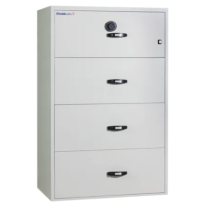 Chubbsafes Lateral Fire File 4-Drawer Fireproof Filing Cabinet – Lateral Fire File 4