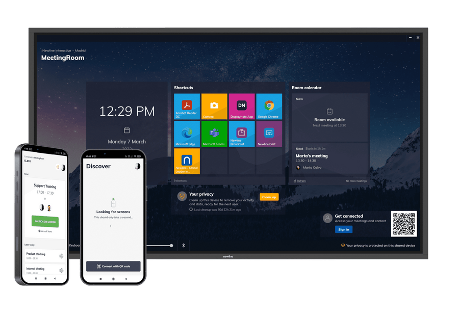 Newline Launch Control interactive flat panel software