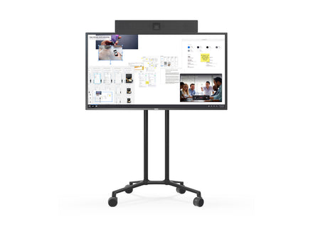 NEC 50-inch All-in-One Mobile Huddle Solution with display, camera and soundbar