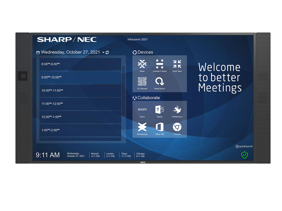 NEC InfinityBoard 2.2 QL 86-inch interactive flat panel with Huddly IQ camera