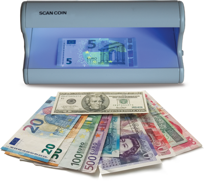SC-1101/1102 Cash Security Feature Detector, SKU SC-1101/1102, Scan Coin