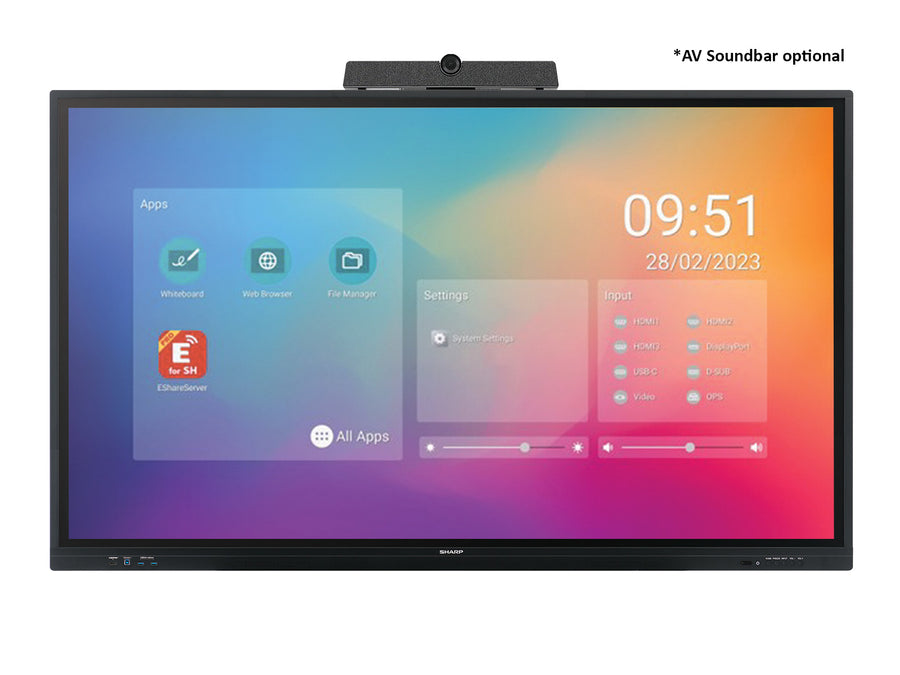 Sharp PN-LC752 75-inch interactive flat panel with infrared touch