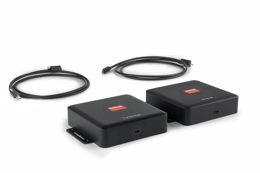 Barco ClickShare USB-C Extension over CAT kit TX and RX boxes