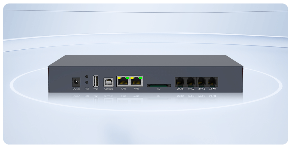 Dinstar UC200 VoIP PBX – Front View