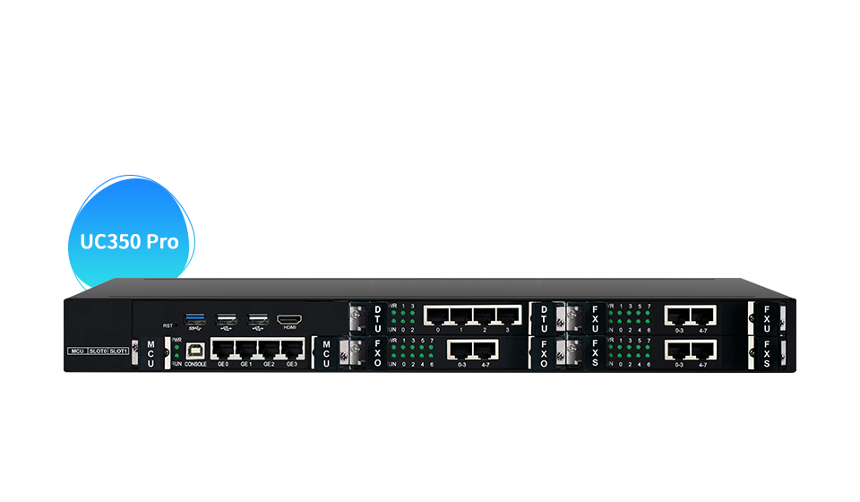 Dinstar UC350 IP PBX – Front View
