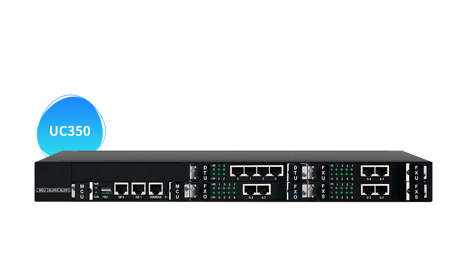 Dinstar UC350 IP PBX – Front View