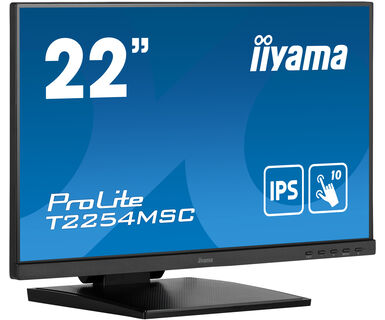 Iiyama 21.5” P-CAP 10pt touch screen featuring IPS panel technology and Anti Glare coating