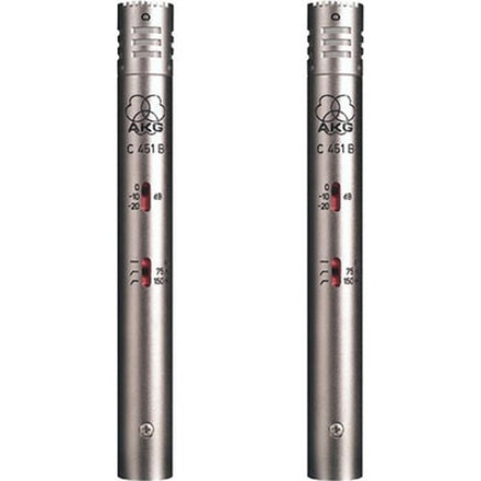 AKG C451 B Small Diaphragm Condenser Microphone Matched Pair