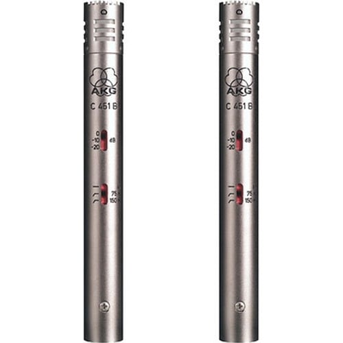 AKG C451 B Small Diaphragm Condenser Microphone Matched Pair