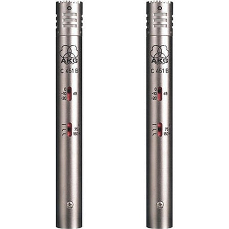 AKG C451 B Small Diaphragm Condenser Microphone Matched Pair